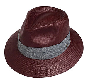 Bourbon Street Dress Straw Fedora with Linen Band - Contemporary & Linwood Summer Clearance